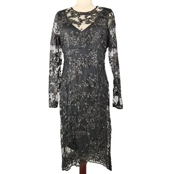 Donna Karan | Dresses | New Donna Karan Ny Dress Black Lace Sequins Sheer Formal Party Wedding Midi | Poshmark Donna Karan | Dresses | New Donna Karan Ny Dress Black Lace Sequins Sheer Formal Party Wedding Midi | Poshmark